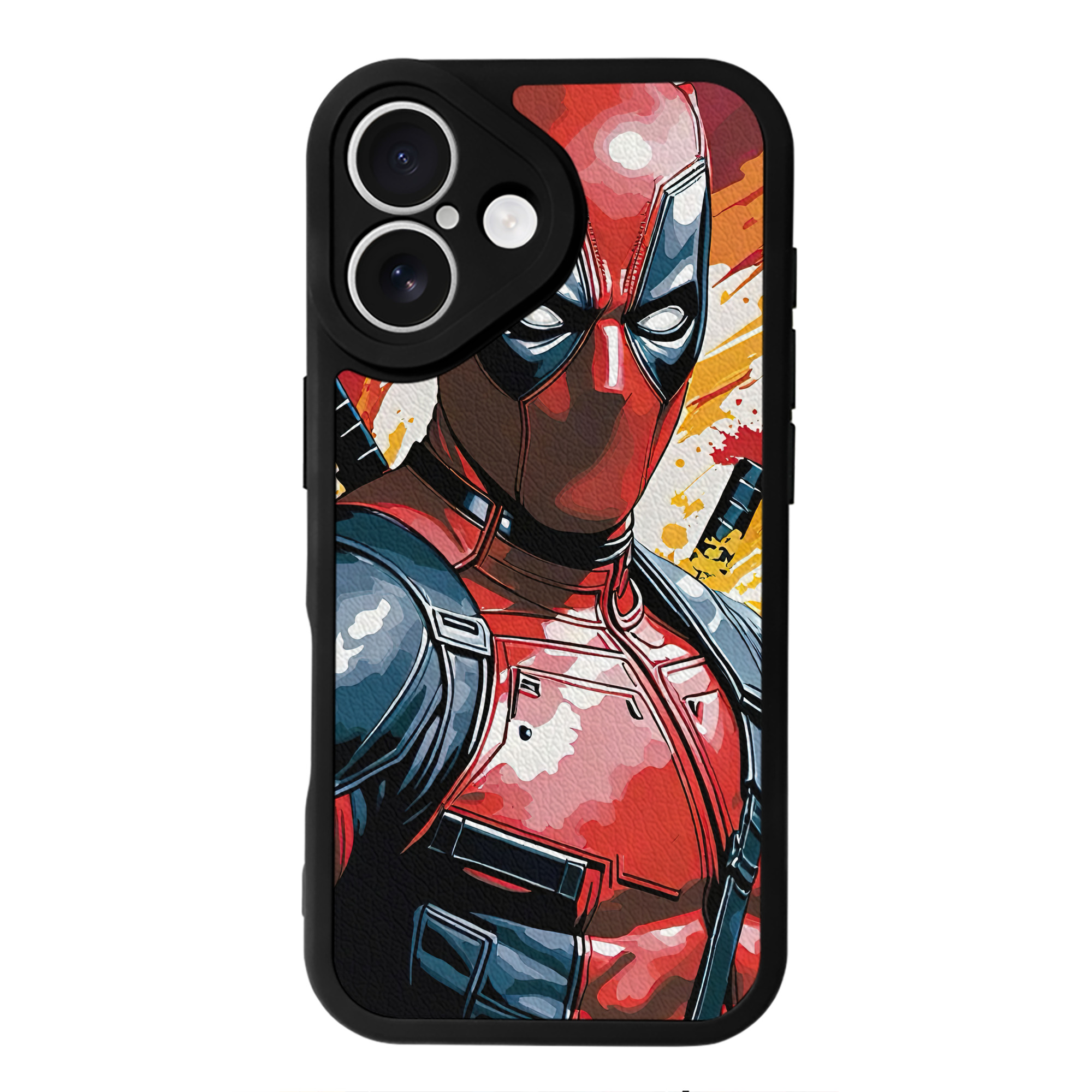 （画像用） Deadpool デッドプール 【iPhone 16シリーズ対応】シリコンスマホケース（レザー調） 材質：シリコン
